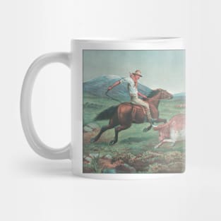 Cattle Mustering Australia Vintage Print Mug